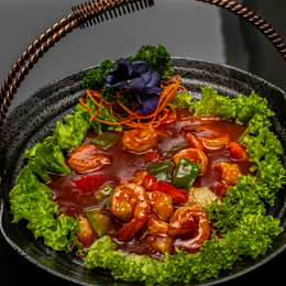 Scampis à la sauce aigre-douce